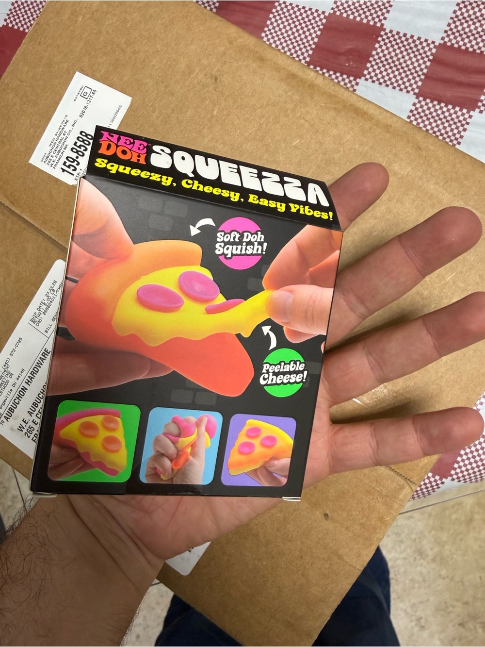 🩷💛🧡RARE Squeezza Soft Doh Pizza Squeeze Toy - Yellow & Pink - Picture 3 of 3